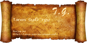 Tanos György névjegykártya