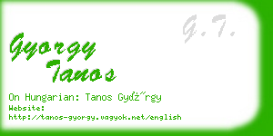 gyorgy tanos business card